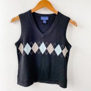 Vintage Ann Taylor Argyle Sweater Vest - Size S